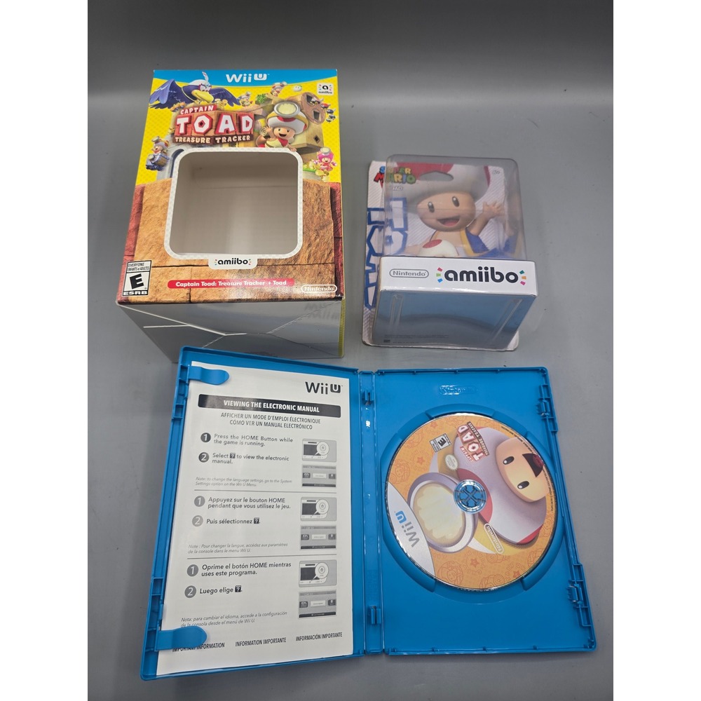 Captain Toad Treasure Tracker Nintendo Wii U Game with Toad Amiibo Bundle Set
